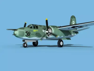 Douglas A-20G Havoc V02 3D model
