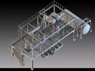 4- Chemical Plant- Full Units 3D model