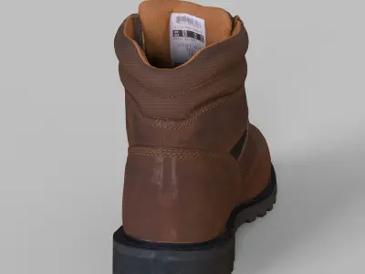 Safety Boots Construction worker Steel Toe shoes Low-poly 3D model