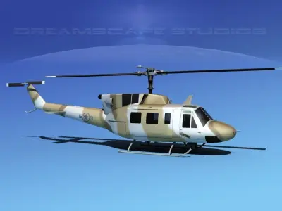 Bell UH-1N Army Desert 3D model