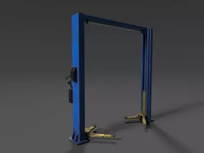 Car Lift Low-poly 3D model