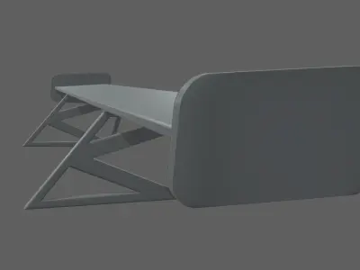 Car Spoiler 06 Low-poly 3D model