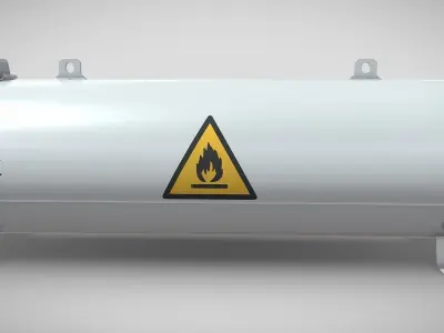 Liquefied Petroleum Gas Tank High-Poly 3D model