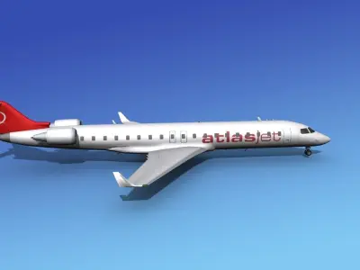 Bombardier CRJ700 Atlas Jet 3D model