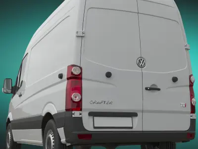 VW Crafter 2011 PanelVan L1H2 3D model