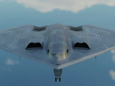 B-2 Spirit Stealth Bomber - High-Detail Realistic 3D Model 3D model