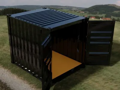 10FT ISO Shipping Container 3D model
