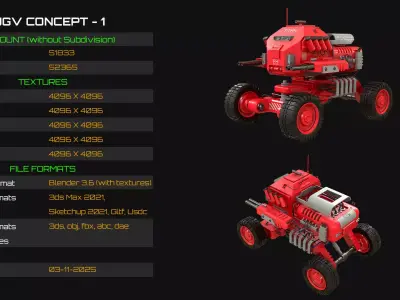 UGV Concept-1-Red 3D model