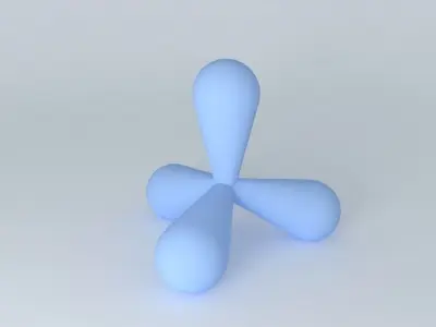 Hybridized carbon atom Free 3D model