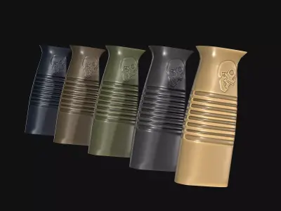 Skull Foregrip PBR Low-poly 3D model