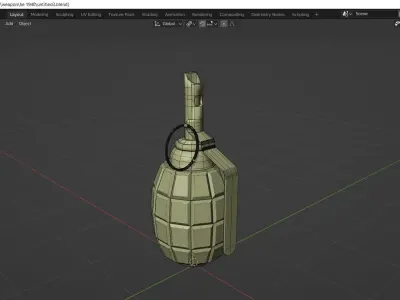 Hand Granade 3d Free model Free 3D model