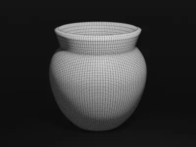 Clay pot Free low-poly 3D model purchase