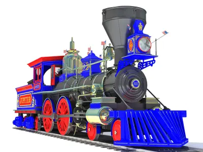 Jupiter Steam Locomotive 3D model