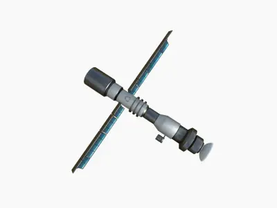 Satellite C05 Steel Blue - SciFi Space Design Low-poly 3D model