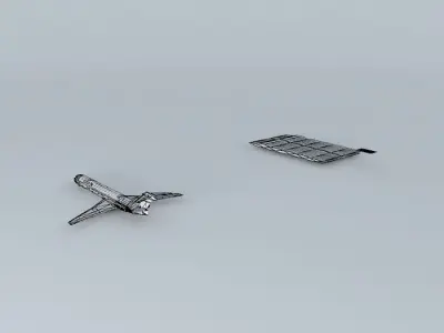 Golden Jet McDonnel Douglas Free 3D model