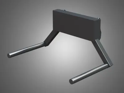 Loader KL80-8T with Roll-type Bale Fork - Front Loader 3D model