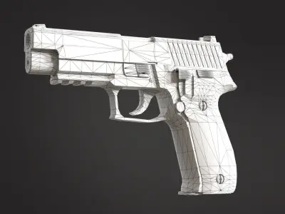 Sig Sauer P226 Low-poly 3D model