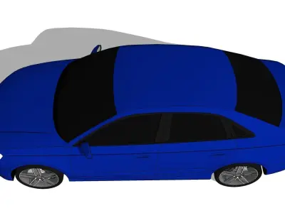 2013 Audi A3 Saloon Free low-poly 3D model