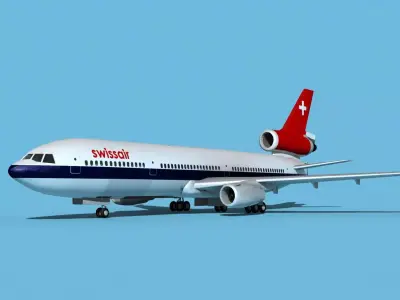 McDonnell Douglas MD-11 Swiss Air 3D model