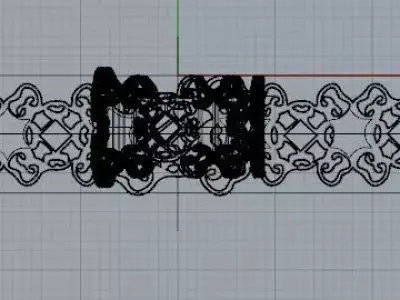  Anello flow font trasformato Free 3D model