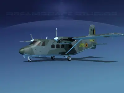 Harbin Y-12 II Zambia Air Force 3D model