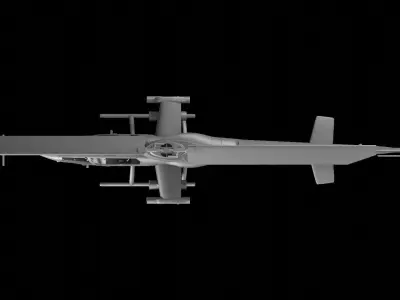 AH-1 - Cobra Attack Helicopter 3D model
