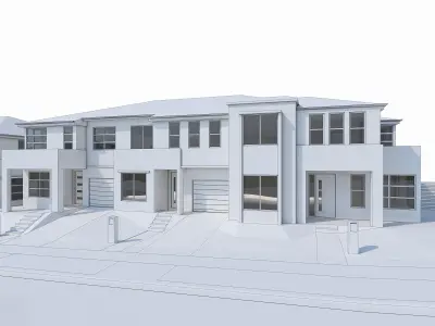 Townhouse 02 Low-poly 3D model