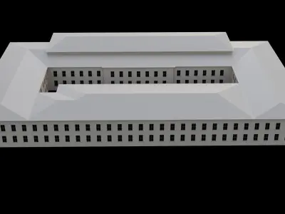 Building No2 Low-poly 3D model