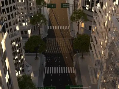 City Intersection 102 3D model