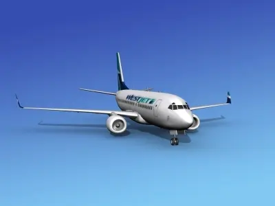 Boeing 737-700ER West Jet 3D model