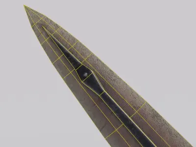 Dragon Bone blade Free low-poly 3D model