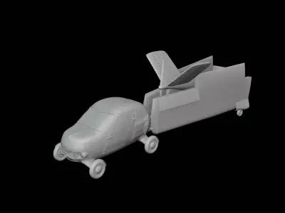The 3D printing model of the AeroCar aircraft 3D print model