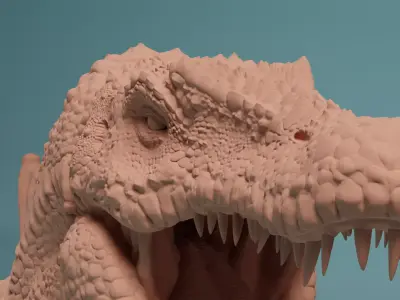 Spinosaurus Bust Highly Detailed 3D Model 3D print model