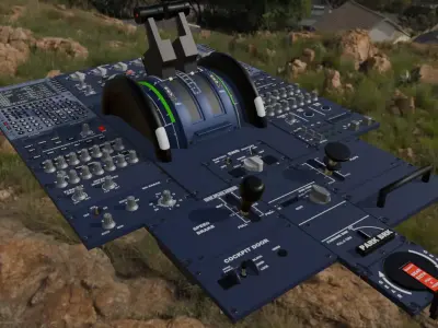 Airbus A320 Cockpit Control Units 3D Model 3D model