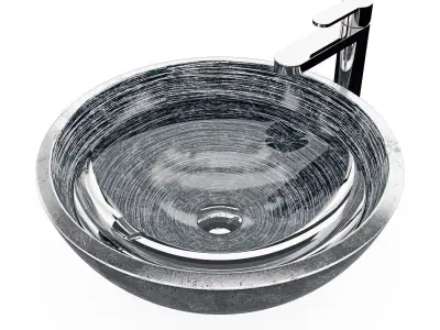 Faucet and sink 001 3D model