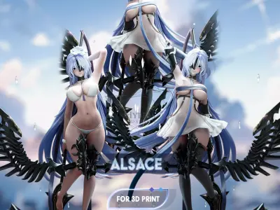 Alsace from Azur Lane Commercial Package 3D print model
