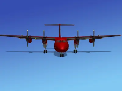 Dehavilland DHC-7 British Antarctic Team 3D model
