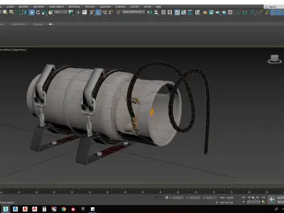  Forklift Gas Bottle Low-poly 3D model