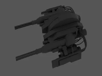 Heavygun machine gun Free 3D model