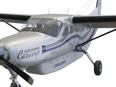 Cessna 208B Grand Caravan Low-poly 3D model