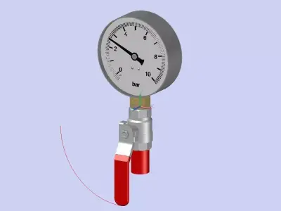 Manometre Diametre100VB 3D model