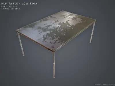 Free 3 Tables Set - Low Poly Free low-poly 3D model