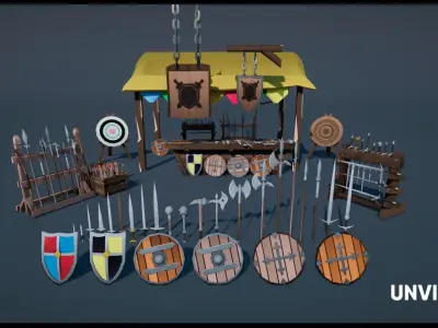 SwordSmith Kitbashing Low-poly 3D model