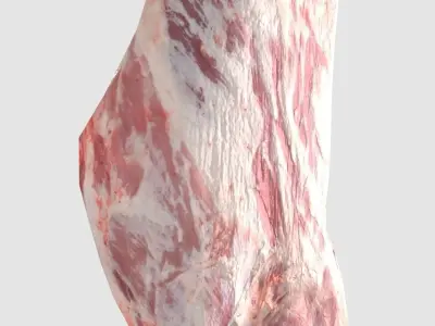 Pork Body Half Low-poly 3D model