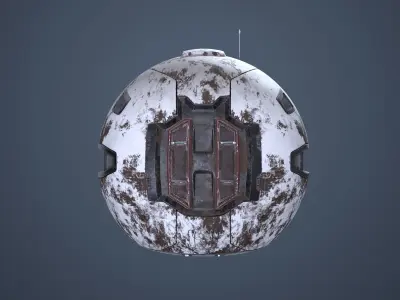 Surveillance Drone Mk1 Rusted 3D model