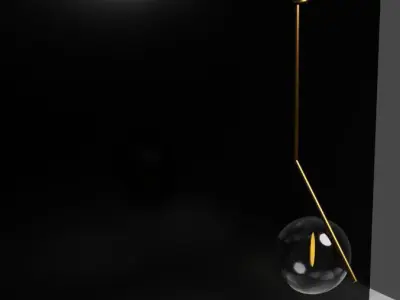 Classic Look Glass Pendant Light 3D model