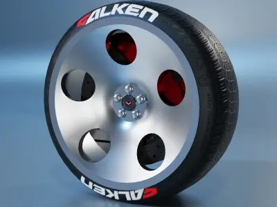 Vossen Lamborghini Wheel Low-poly 3D model