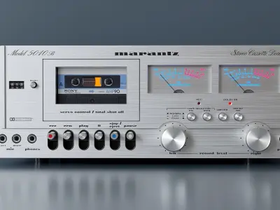 Vintage stereo cassette deck 15 3D model