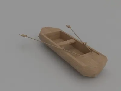Wooden Sailing Ship With Cannons Upgrade Pack 3D model