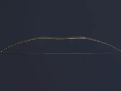 Wooden Bow Low-poly 3D model